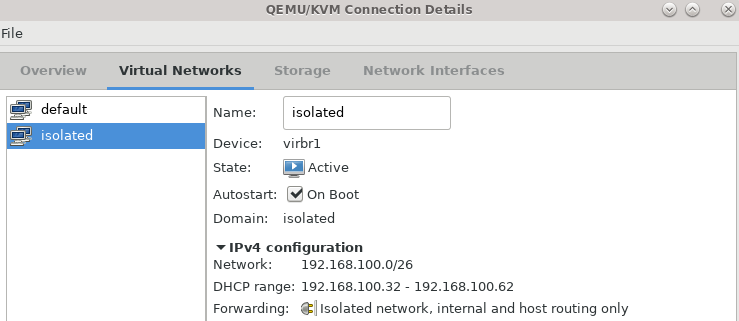 Creating an isolated network to complement your bridged VM network